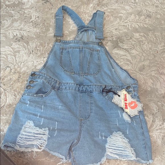 Hot Kiss Other - Light blue washed denim overalls